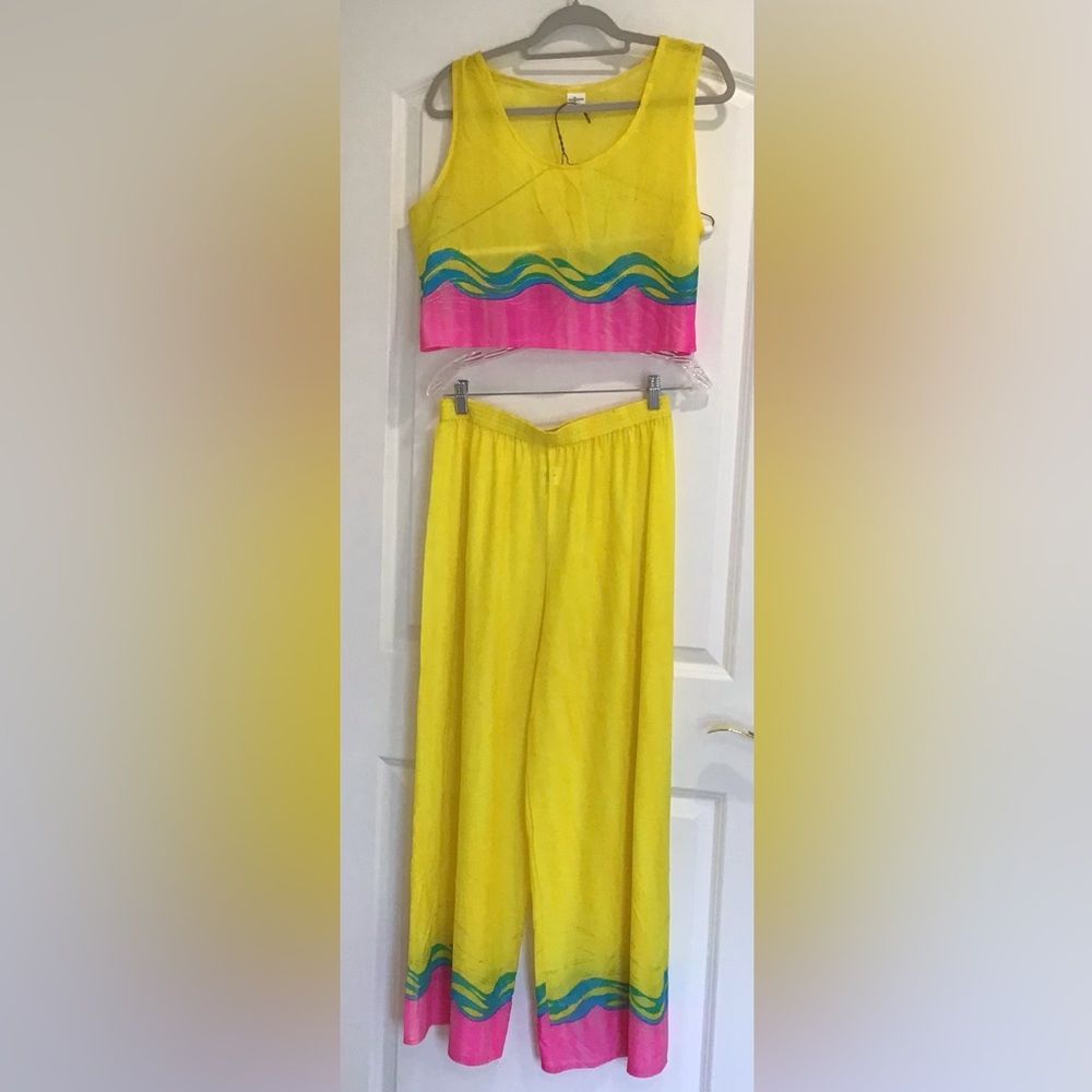 Tara Grinna Swim Cover Up Large Pants and Medium Top